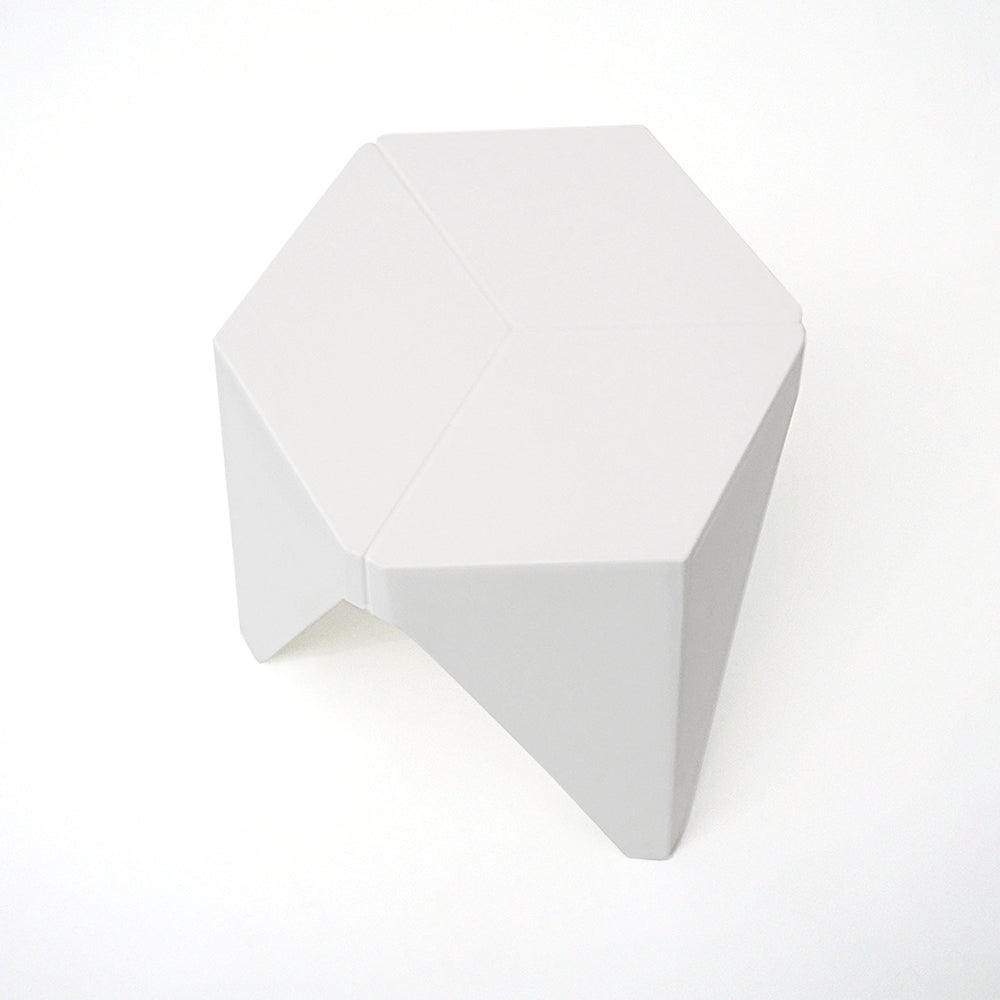 ArtissIn Set of 2 Puzzle Stool Plastic Stacking Stools Chair Outdoor Indoor White
