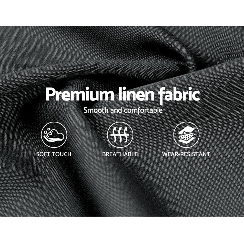 Artiss Neo Bed Frame Fabric - Charcoal Queen
