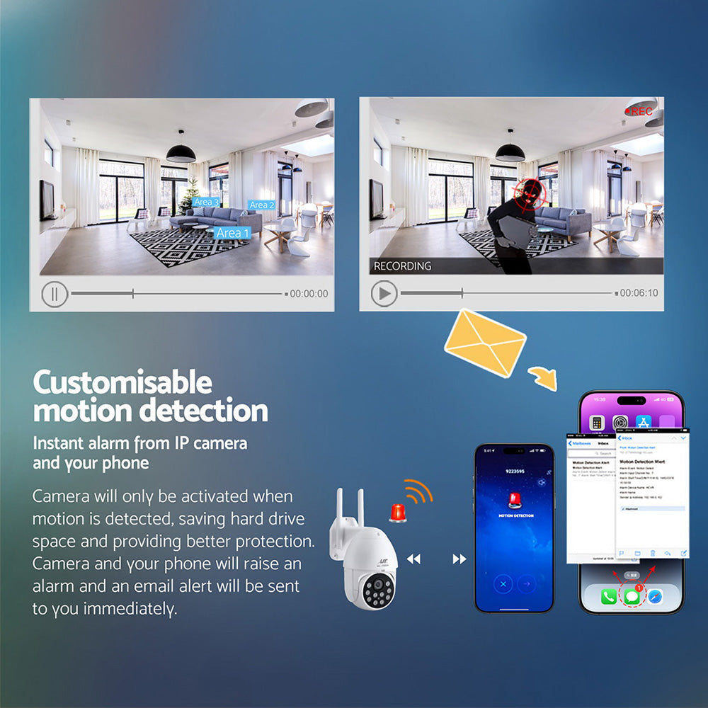 UL-tech Wireless IP Camera Outdoor CCTV Security System HD 1080P WIFI PTZ 2MP