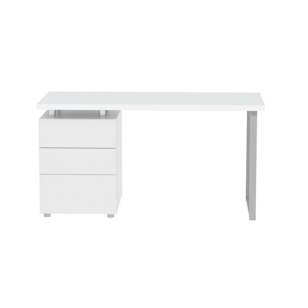 Artiss Metal Desk with 3 Drawers - White
