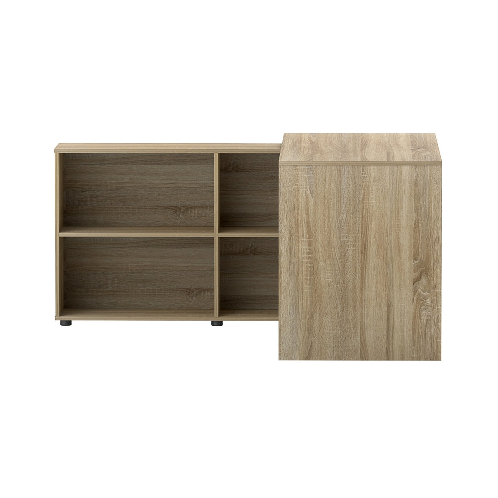 Artiss Office Computer Desk Corner Study Table Workstation Bookcase Storage