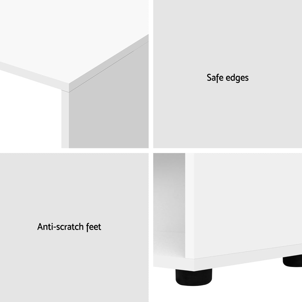 Artiss Office Computer Desk Corner Study Table Workstation Bookcase Storage