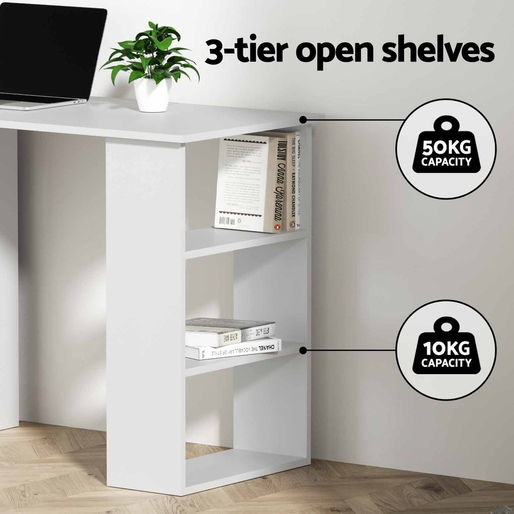 Artiss Office Computer Desk Student Study Table Workstation 3 Drawers Shelf 120cm