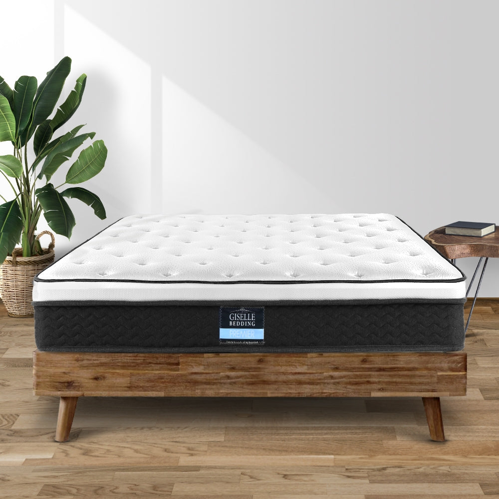 Giselle Bedding Bonita Euro Top Bonnell Spring Mattress 21cm Thick King Single