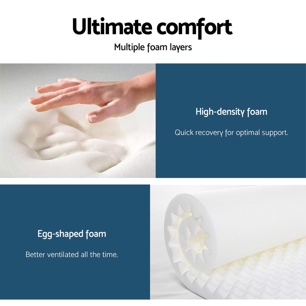 Giselle Bedding Lotus Tight Top Pocket Spring Mattress 30cm Thick Queen