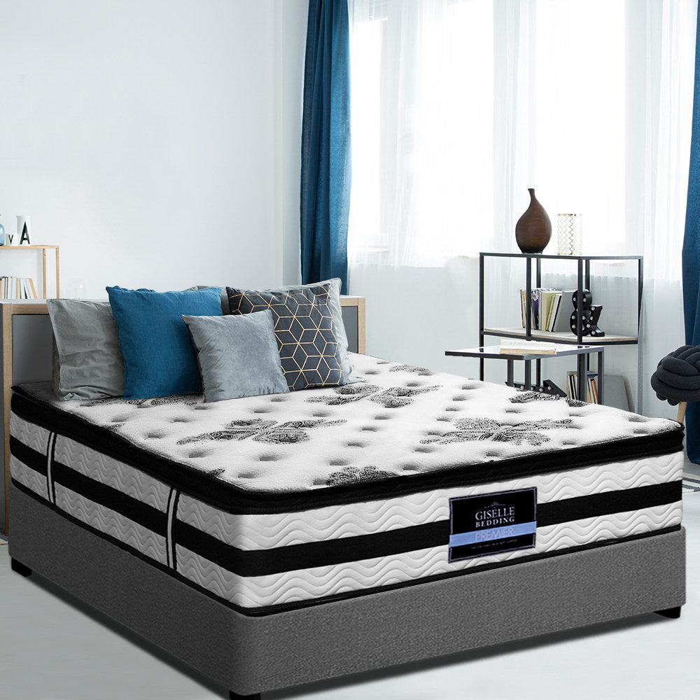 Giselle Bedding Algarve Euro Top Pocket Spring Mattress 34cm Thick King Single