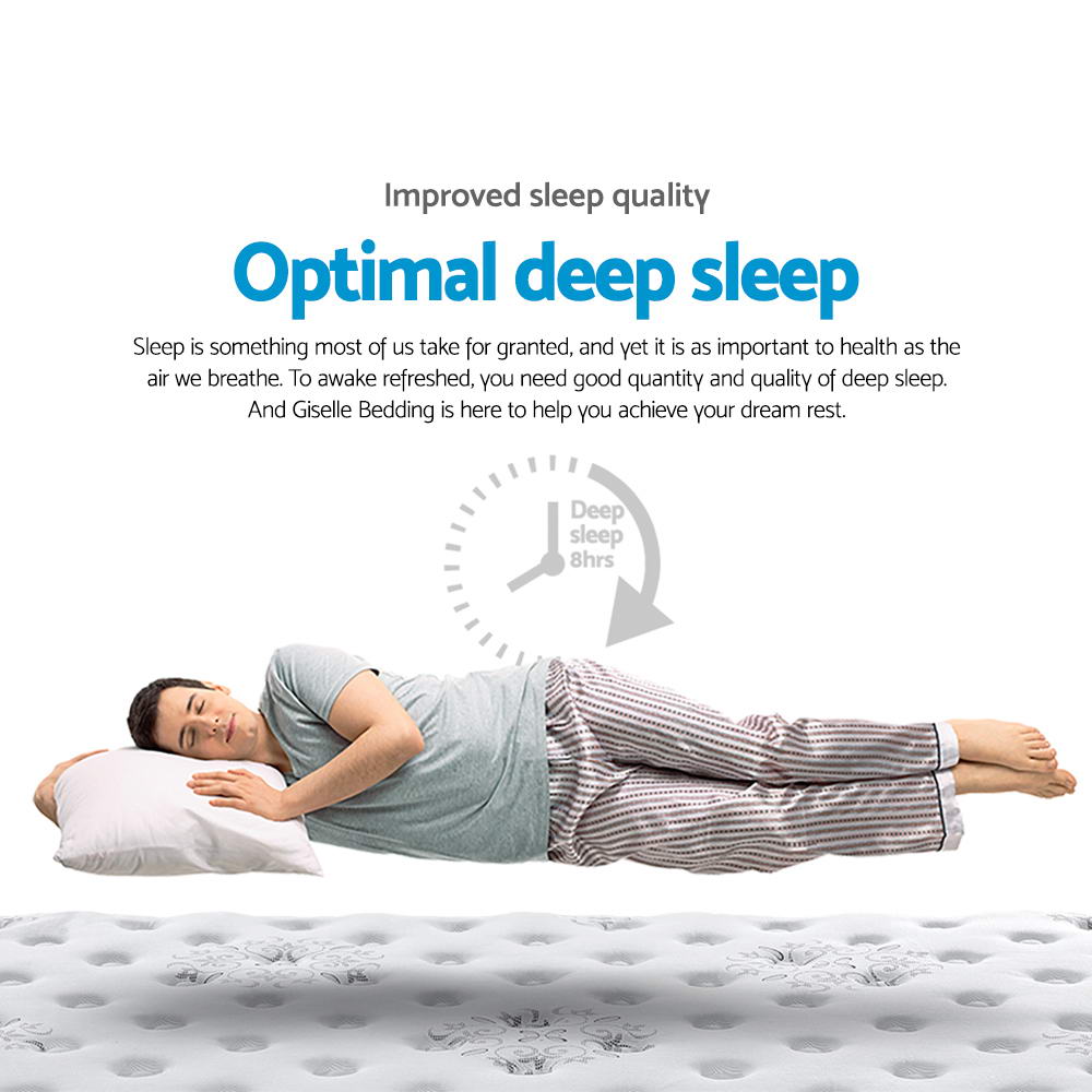 Giselle Bedding Donegal Euro Top Cool Gel Pocket Spring Mattress 34cm Thick King