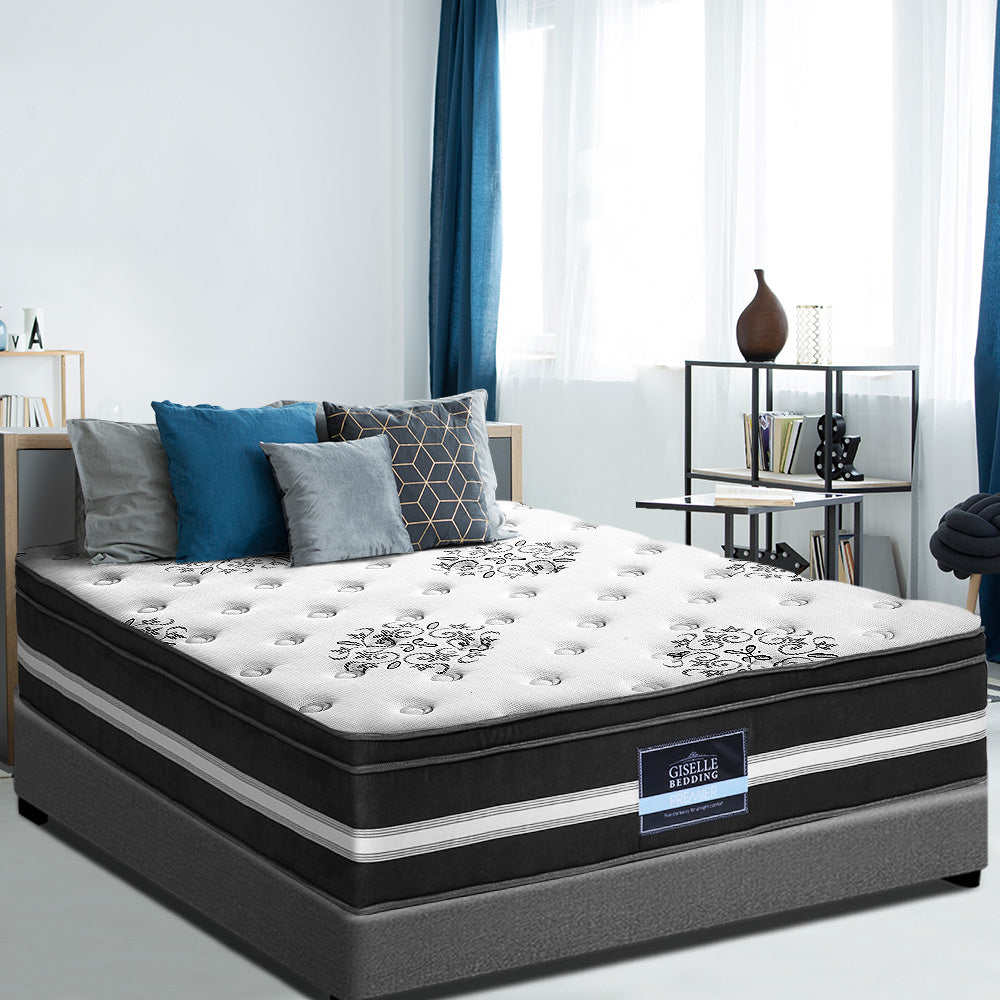 Giselle Bedding Donegal Euro Top Cool Gel Pocket Spring Mattress 34cm Thick King