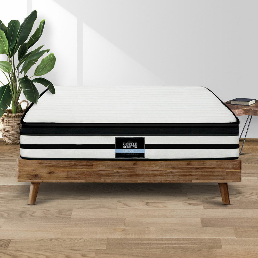 Giselle Bedding Rostock Euro Top Pocket Spring Mattress 27cm Thick Queen