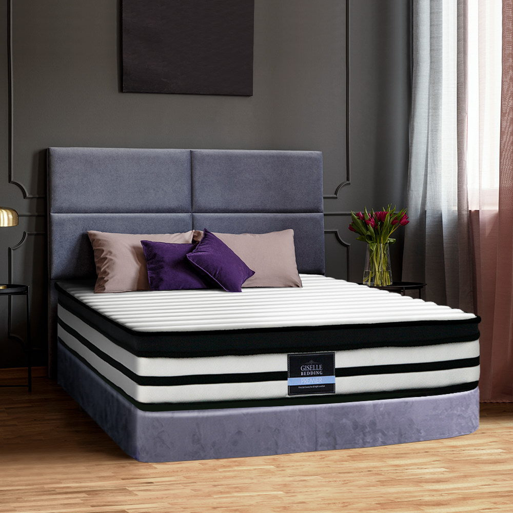 Giselle Bedding Rostock Euro Top Pocket Spring Mattress 27cm Thick Queen