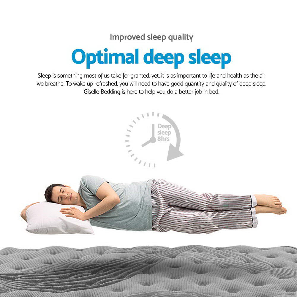 Giselle Bedding Alanya Euro Top Pocket Spring Mattress 34cm Thick Queen