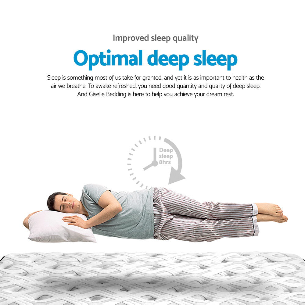 Giselle Bedding Rumba Tight Top Pocket Spring Mattress 24cm Thick Queen