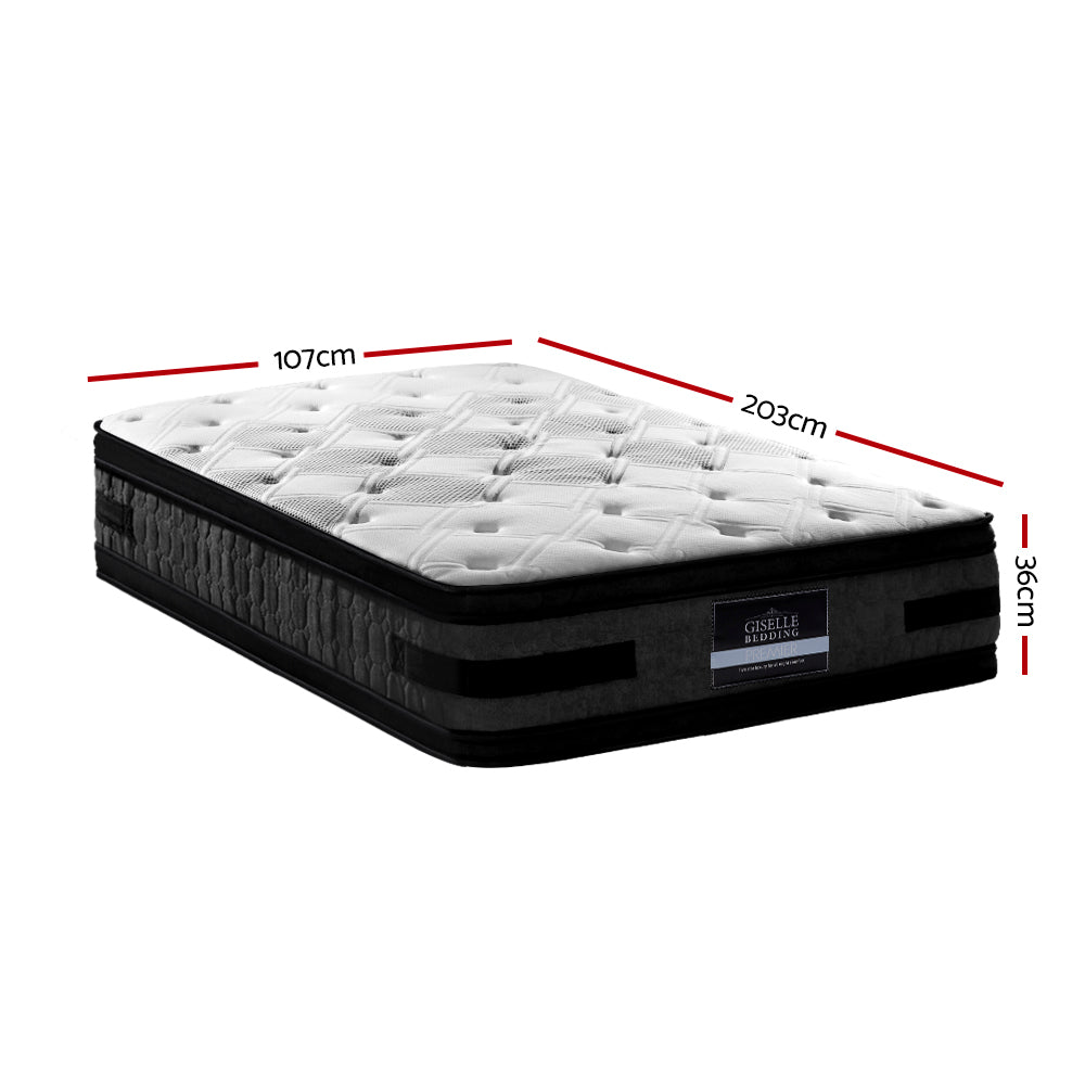 Giselle Bedding Luna Euro Top Cool Gel Pocket Spring Mattress 36cm Thick King Single