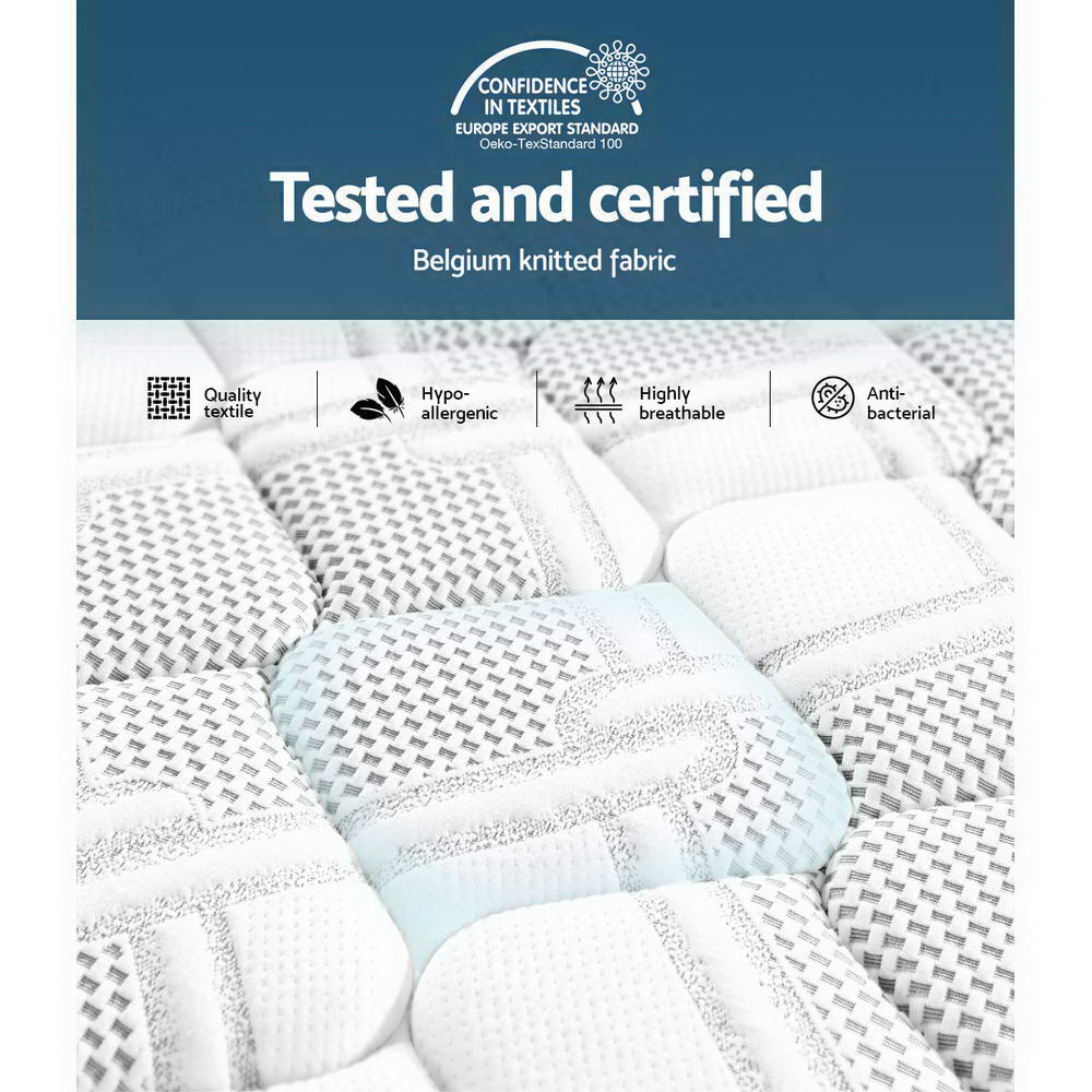 Giselle Bedding Luna Euro Top Cool Gel Pocket Spring Mattress 36cm Thick Single
