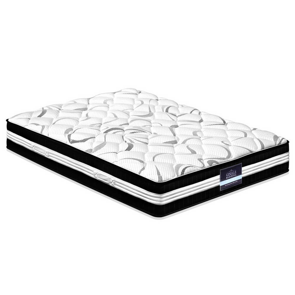Giselle Bedding Mykonos Euro Top Pocket Spring Mattress 30cm Thick King