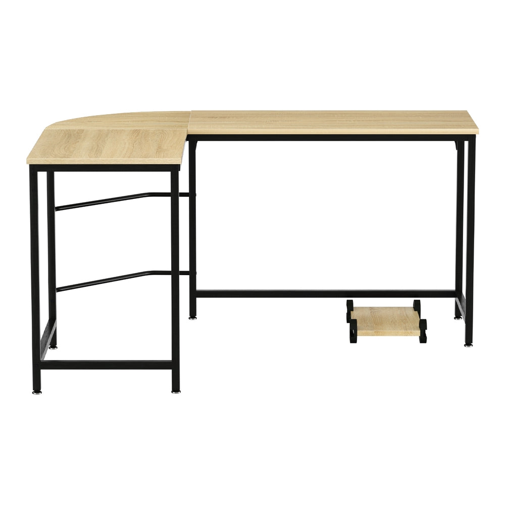 Artiss Corner Computer Desk L-Shaped Student Home Office Study Table Oak
