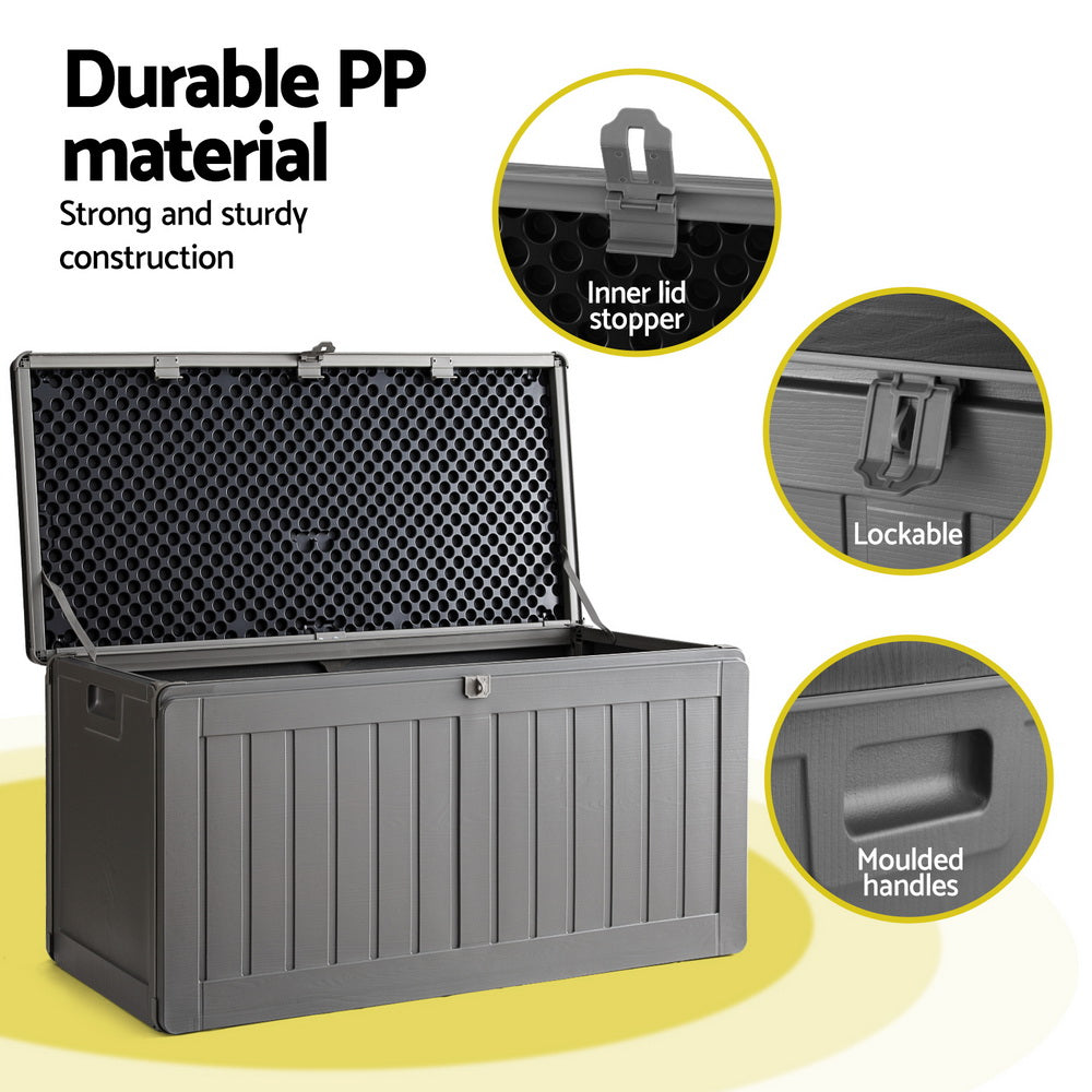 Gardeon Outdoor Storage Box Bench Seat 190L