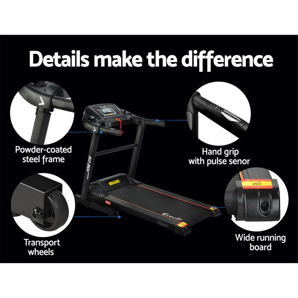 Everfit Treadmill Electric Home Gym Fitness Excercise Machine Foldable 400mm