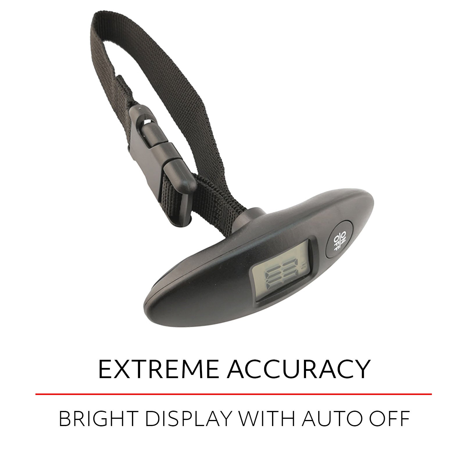 Portable Digital Luggage Scale Electronic Black Lightweight Travel Mass Weight