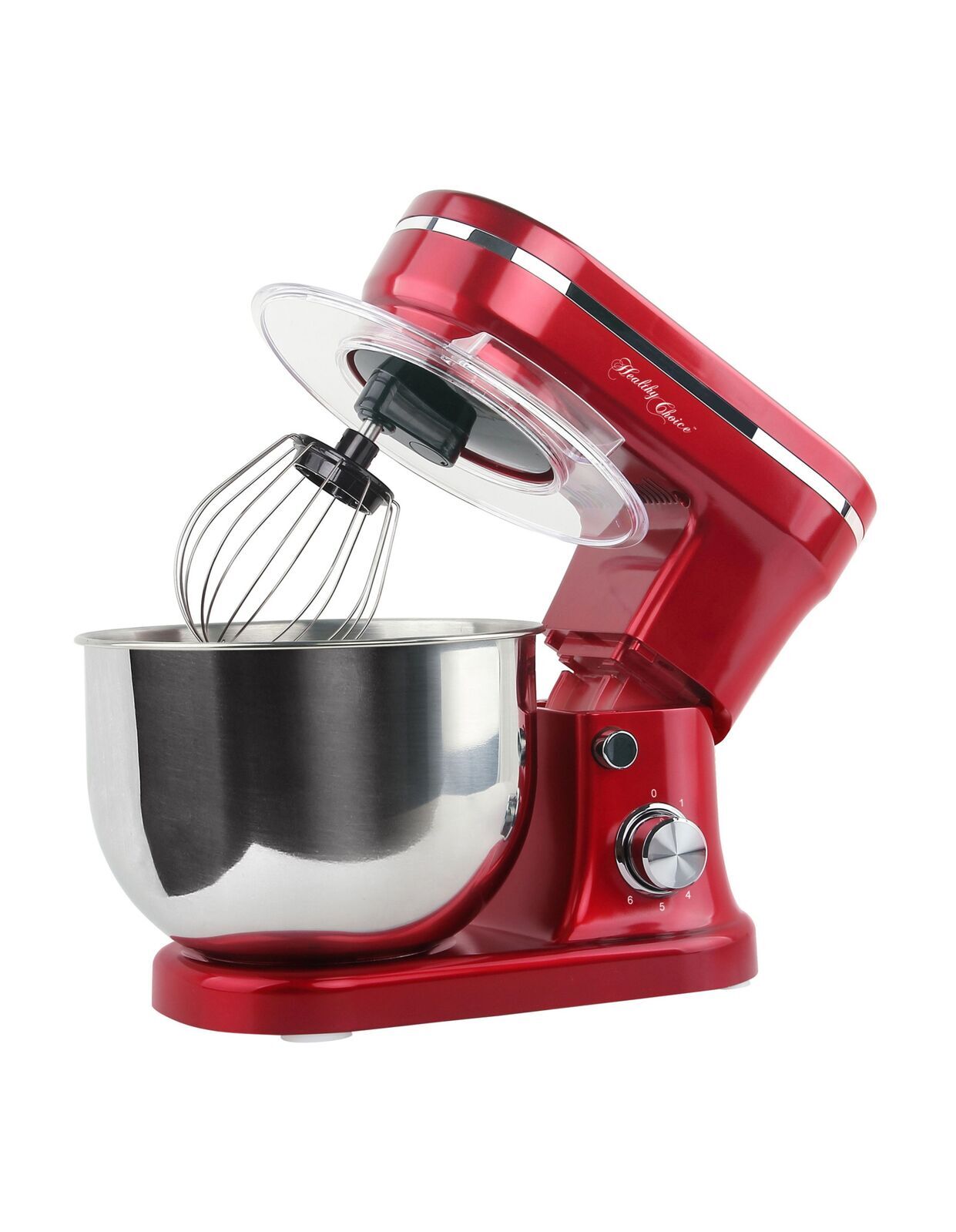 1200W Mix Master 5L Kitchen Stand Mixer w/Bowl/Whisk/Beater - Red
