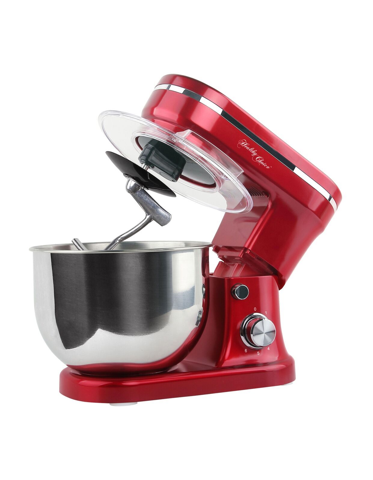 1200W Mix Master 5L Kitchen Stand Mixer w/Bowl/Whisk/Beater - Red
