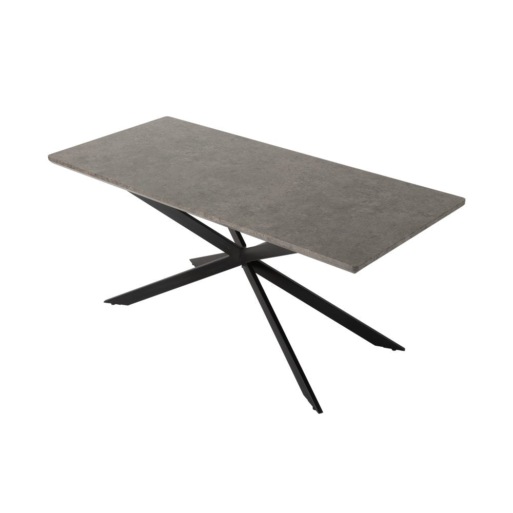 Dining Set Rectangular Table with 6 Navy Velvet Chairs