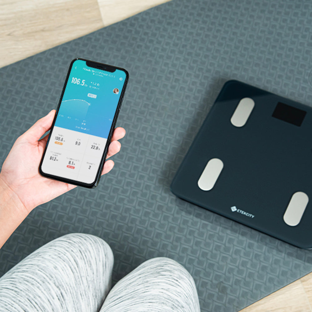 Etekcity Smart Scale for Body Weight, Black & Etekcity Smart Blood Pressure Monitor, White Bundle
