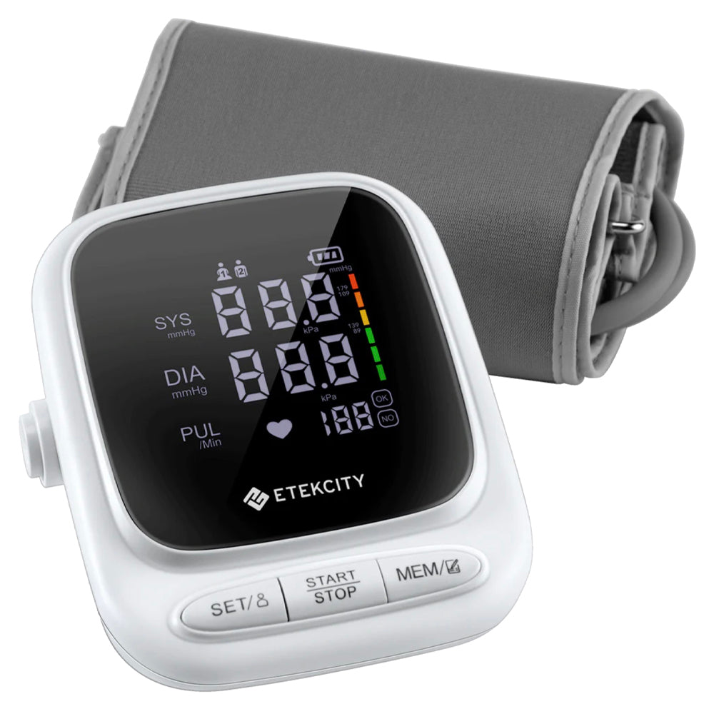 Etekcity Smart Scale for Body Weight, Black & Etekcity Smart Blood Pressure Monitor, White Bundle