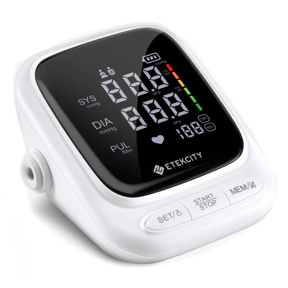 Etekcity Smart Scale for Body Weight, Black & Etekcity Smart Blood Pressure Monitor, White Bundle