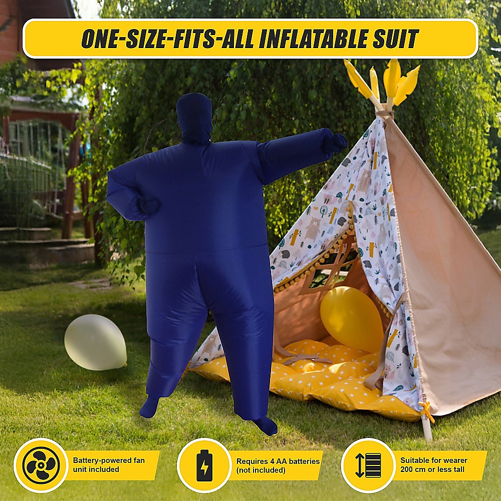 Feeling Blue Inflatable Costume Fancy Dress Suit Fan Operated