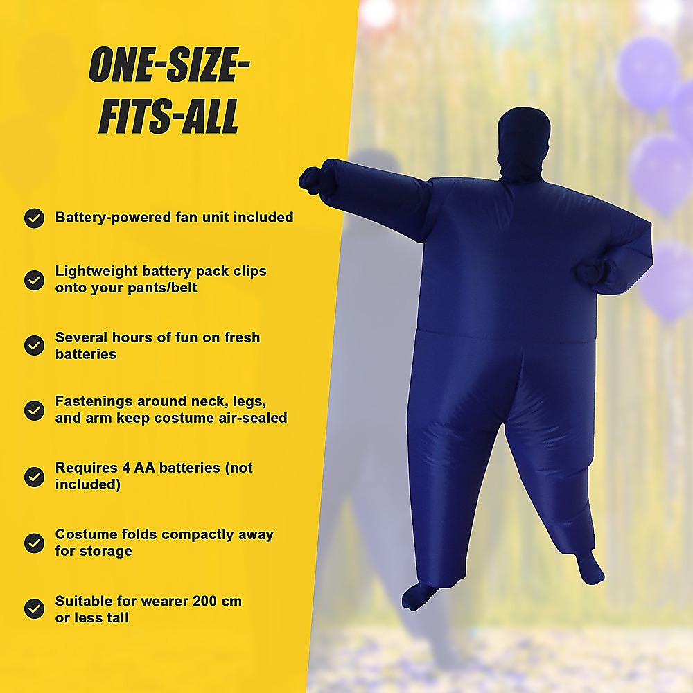 Feeling Blue Inflatable Costume Fancy Dress Suit Fan Operated