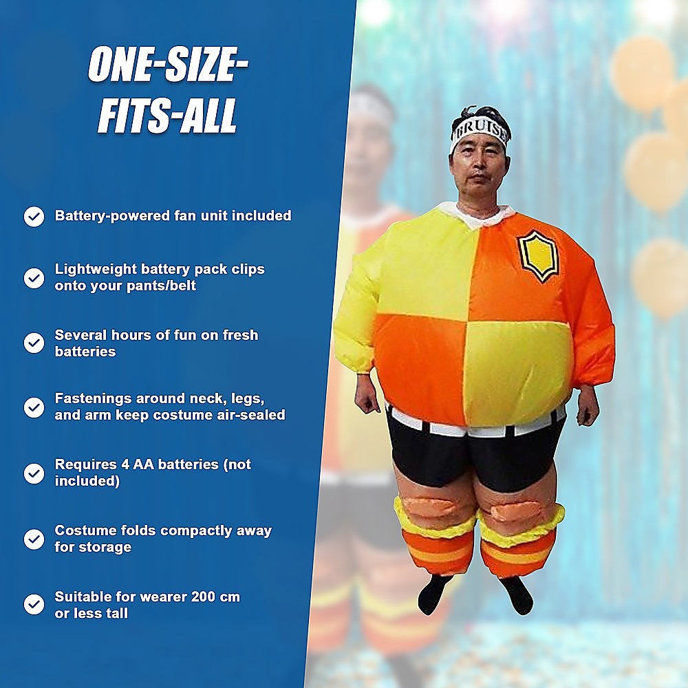 FOOTBALL Fancy Dress Inflatable Suit -Fan Operated Costume
