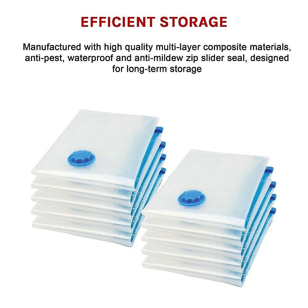 10x Jumbo Vacuum Storage Bags