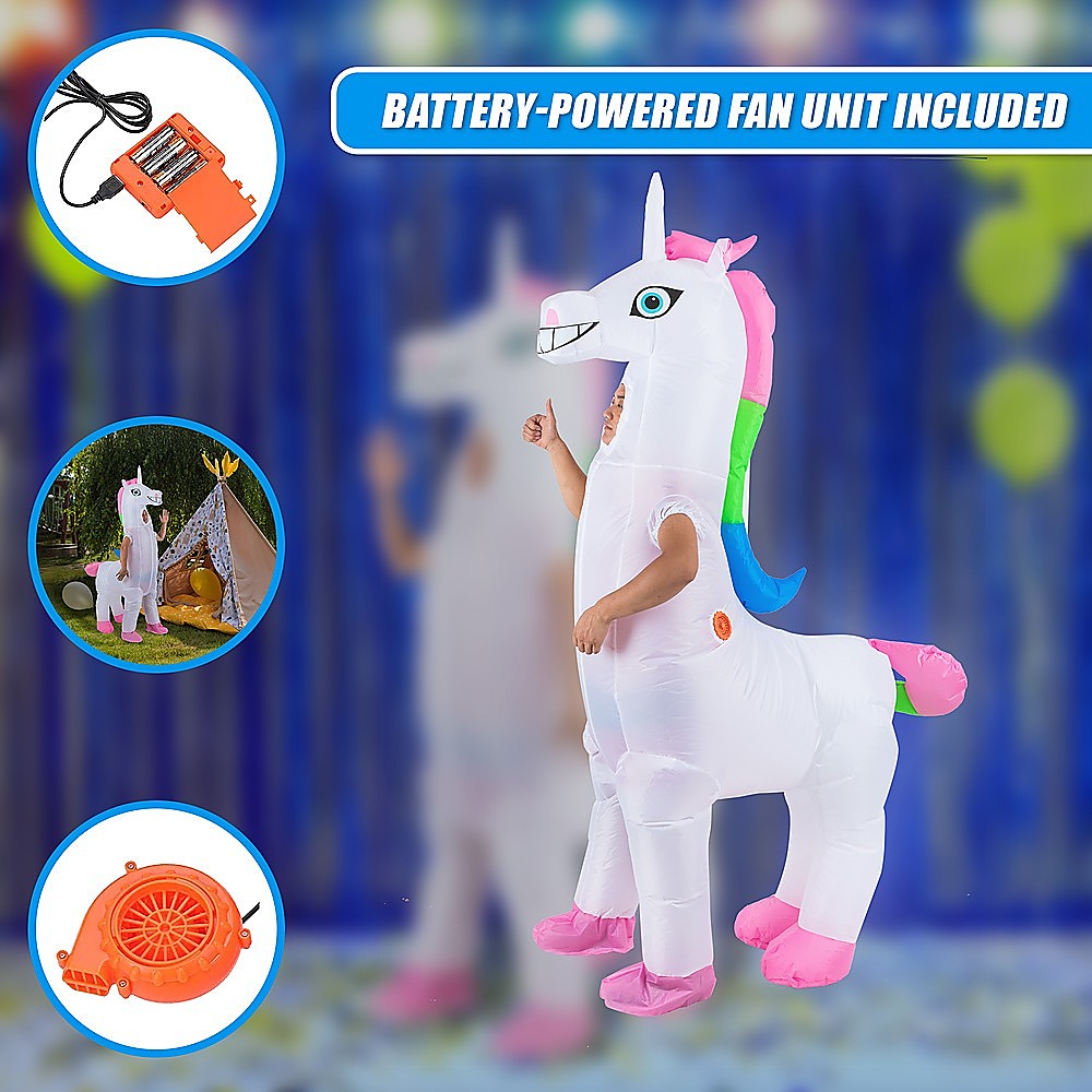 Giant Unicorn Fancy Dress Fan Inflatable Costume  Suit