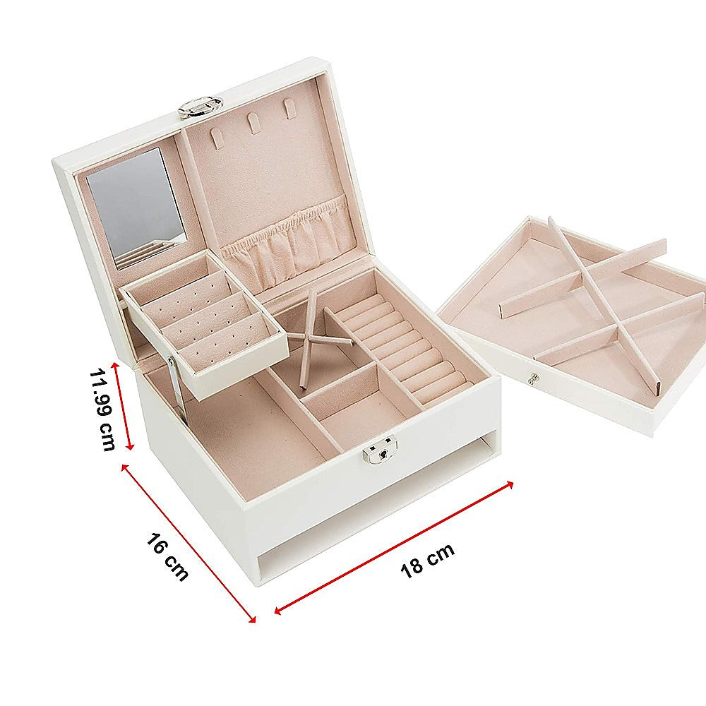 Jewellery Storage Box Girls Rings Necklaces Display Organiser Storage Case