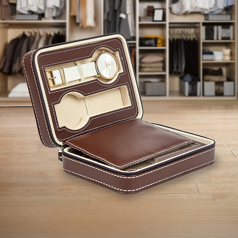 Watch Box Display Travel Case PU Leather