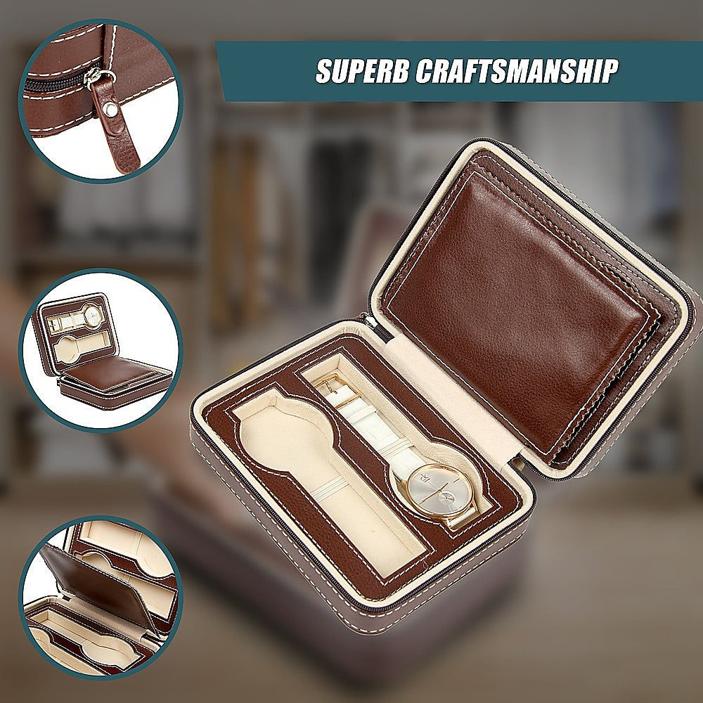 Watch Box Display Travel Case PU Leather