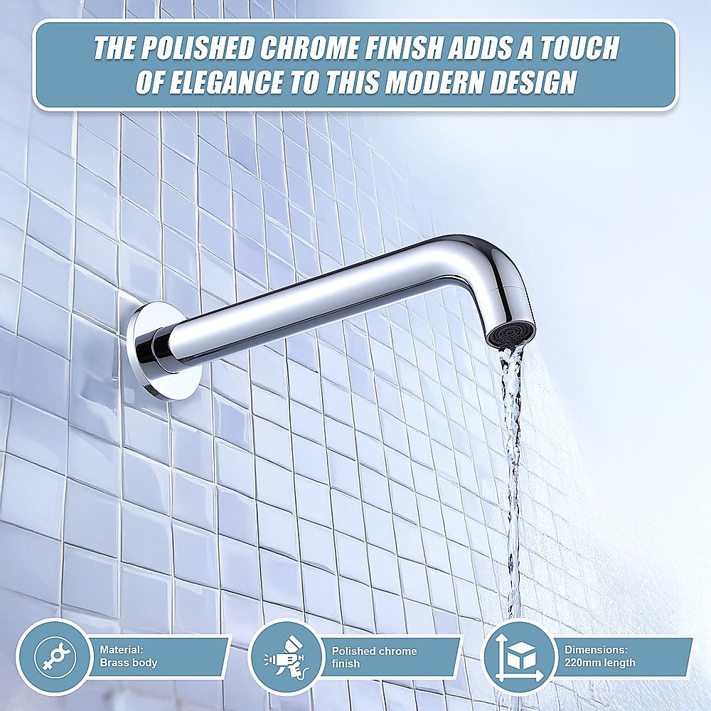 220mm Bath Spout Polished Chrome Finish