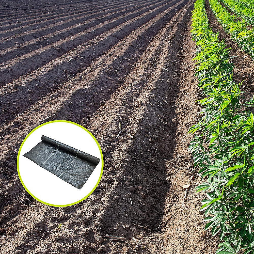 Heavy Duty Weed Control PP Woven Fabric Weed Mat Gardening Plant 1.83m x 30m