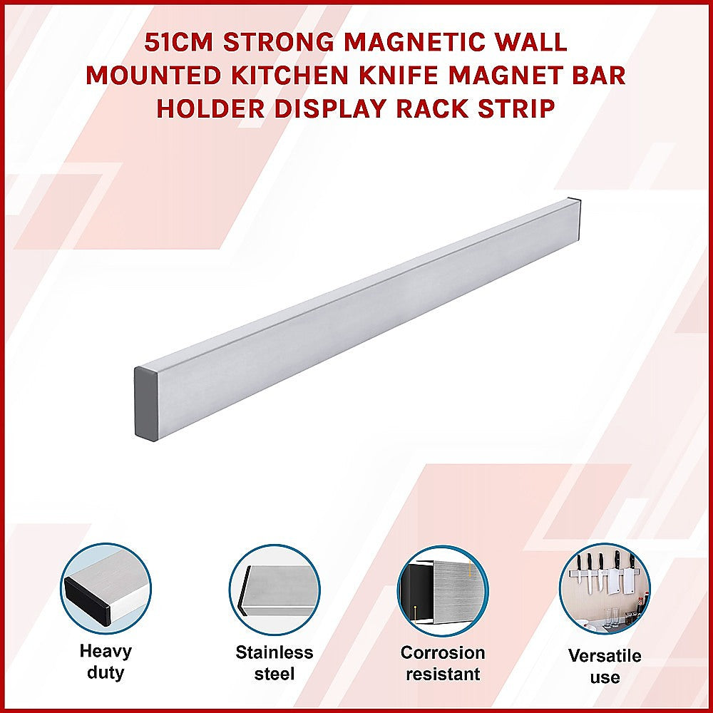 41cm Strong Magnetic Wall Mounted Kitchen Knife Magnet Bar Holder Display Rack Strip