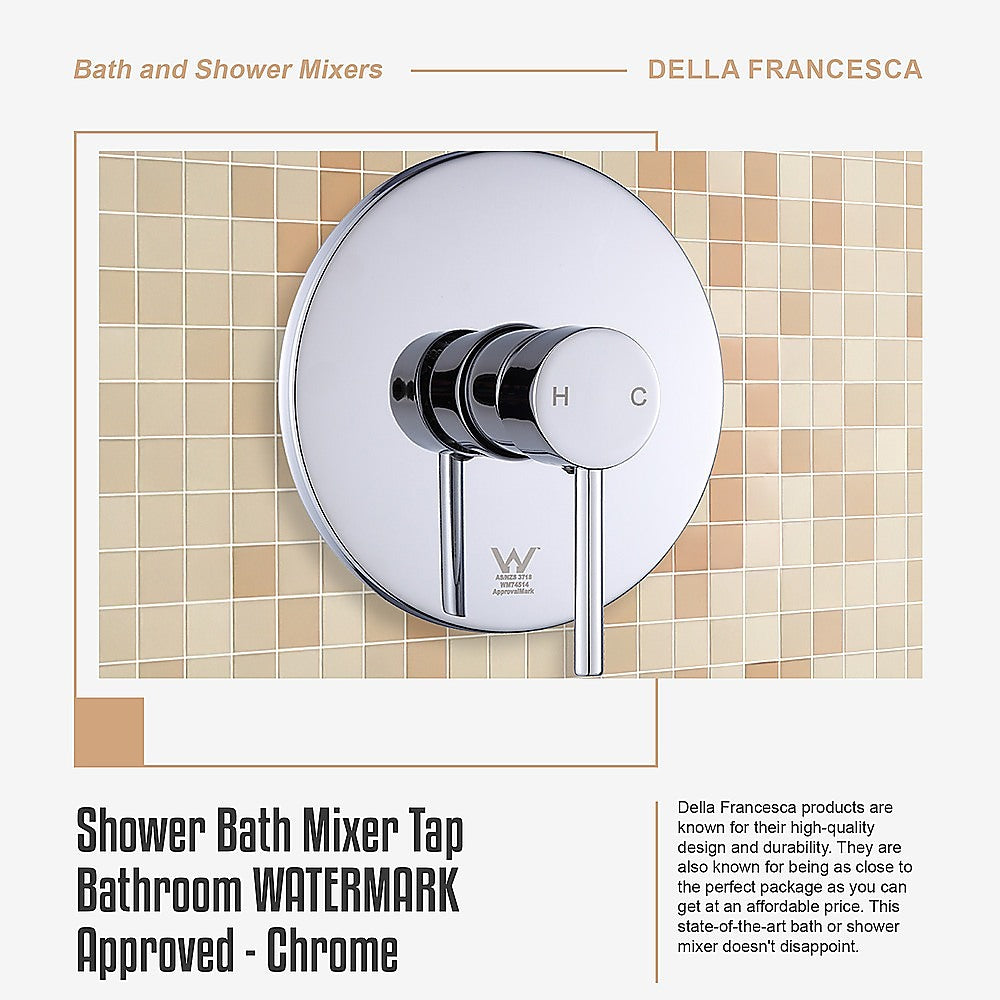 Shower Bath Mixer Tap Bathroom WATERMARK Approved - Chrome