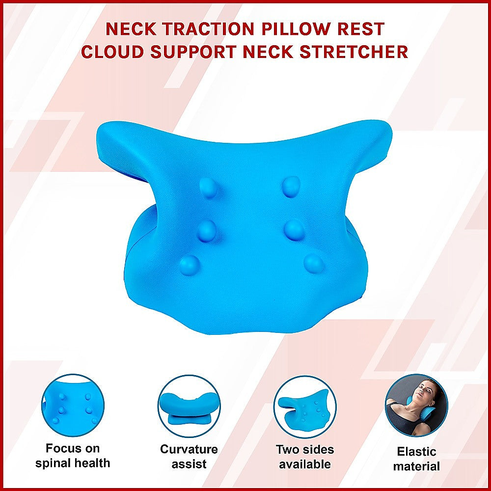 Neck Traction Pillow Rest Cloud Support Neck Stretcher Cervical Pain Relief