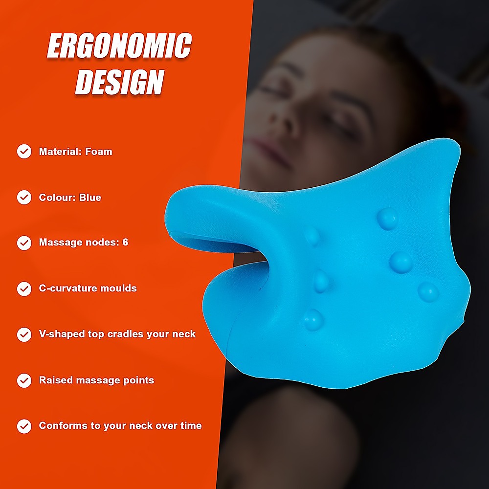 Neck Traction Pillow Rest Cloud Support Neck Stretcher Cervical Pain Relief