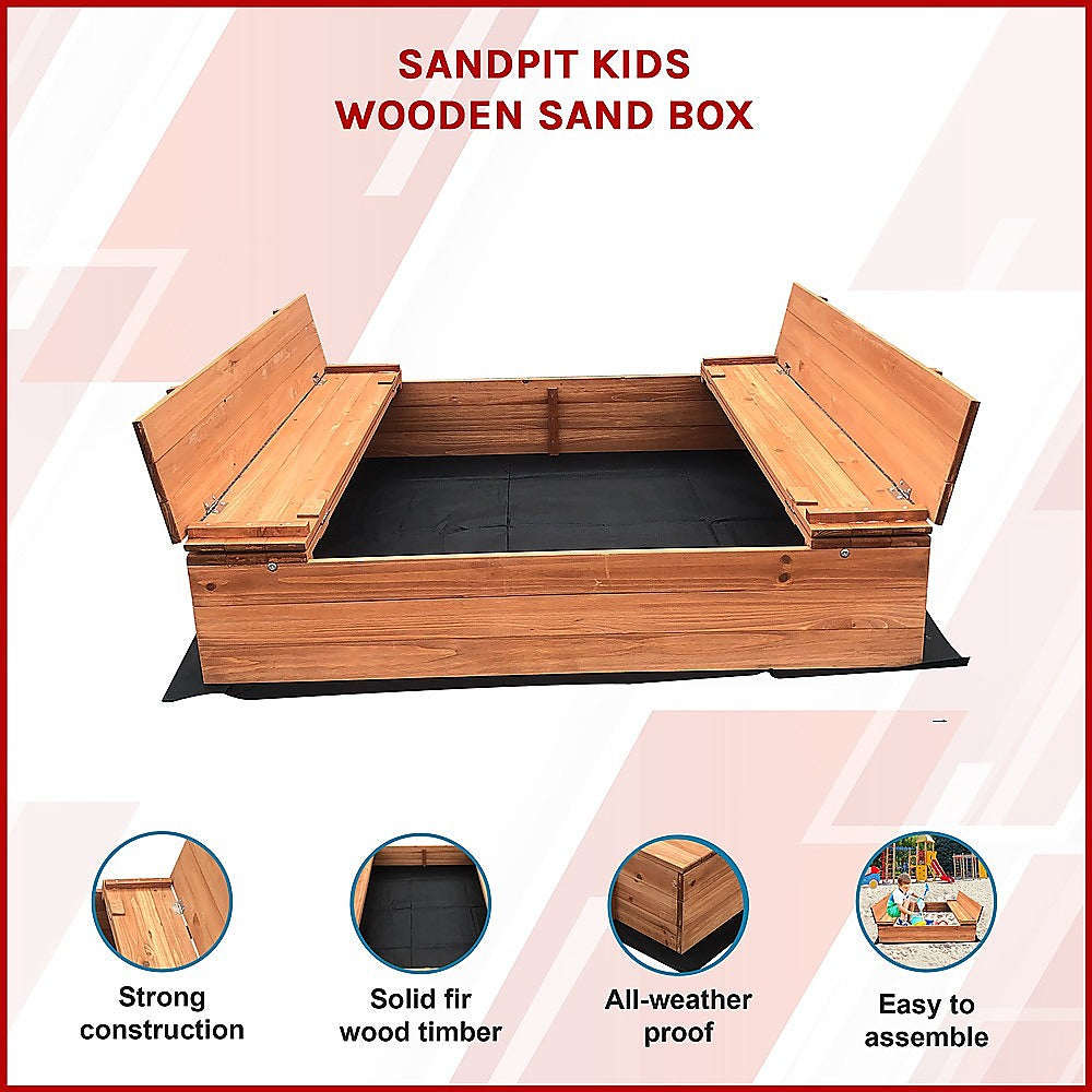 Sandpit Kids Wooden Sand box