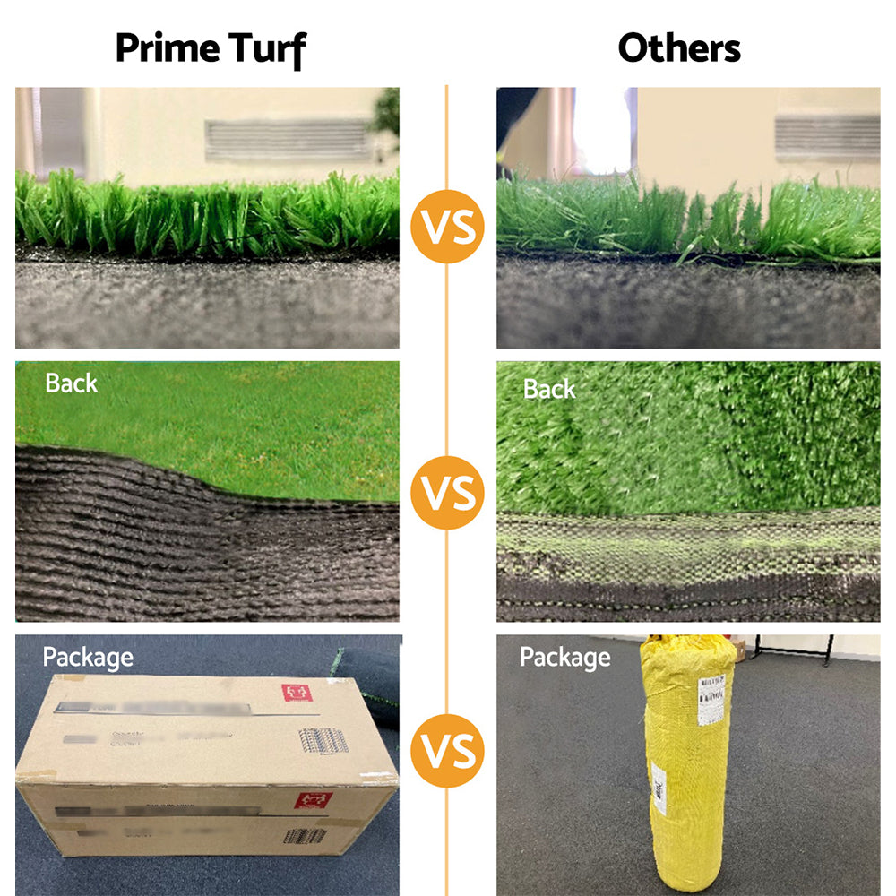 Prime Turf Artificial Grass 100SQM 30mm Synthetic Fake Lawn Turf Plastic Plant 4-coloured 2mx5m