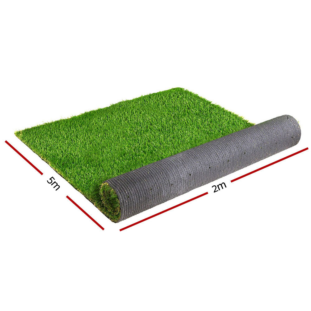 Prime Turf Artificial Grass 20SQM 30mm Synthetic Fake Lawn Turf Plastic Plant 4-coloured 2mx5m