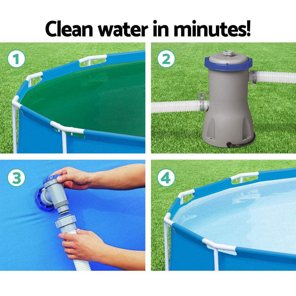 Bestway Pool Pump Cartridge Filter 800GPH 3028L/H Flowclear Filters Cleaner