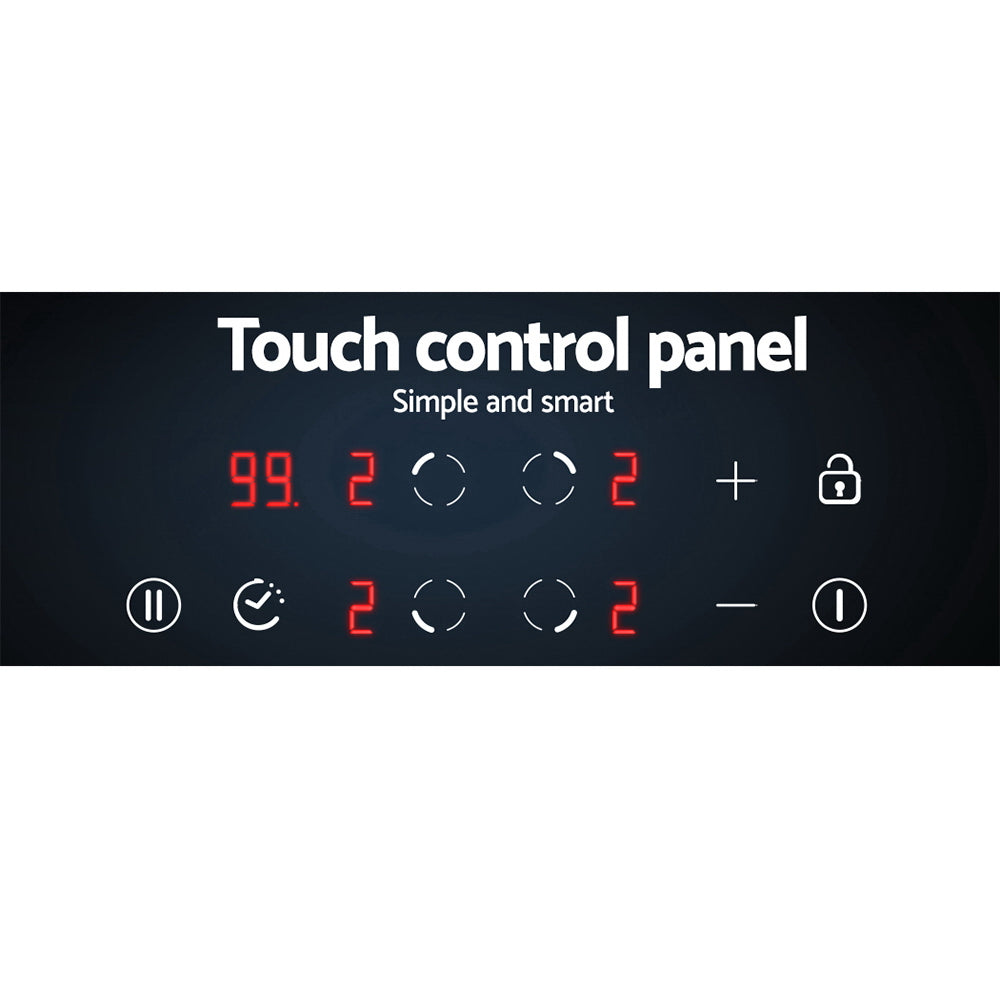 Devanti Induction Cooktop 60cm Ceramic Glass 4 Burner