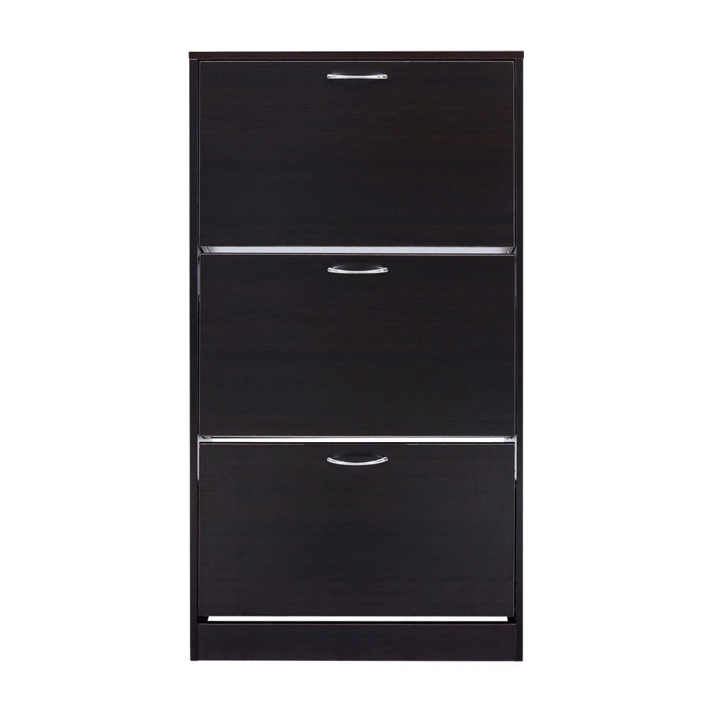 Artiss Shoe Cabinet Shoes Organiser Storage Rack 36 Pairs Shelf Cupboard Walnut