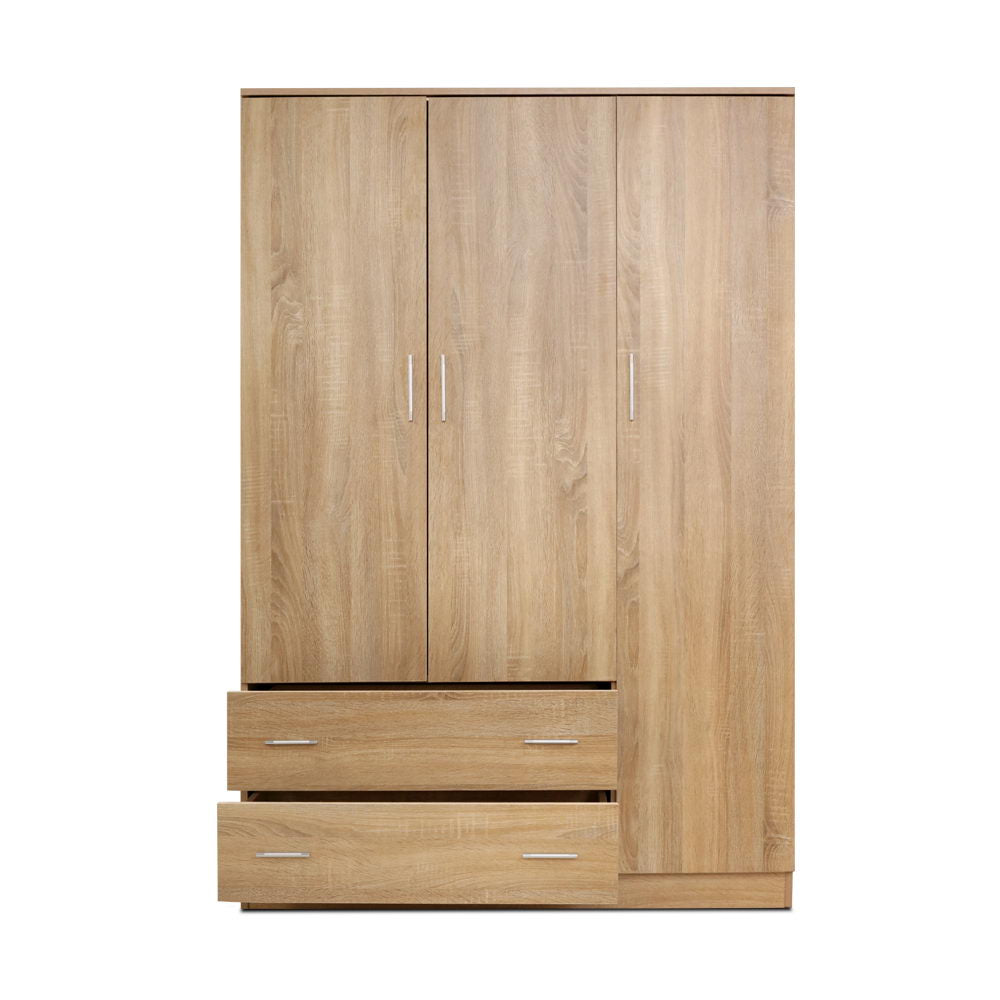 Artiss Wardrobe Bedroom Clothes Closet 3 Doors Storage Cabinet Organiser Armoire